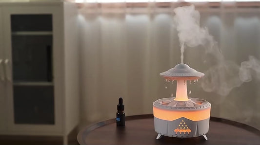 Difusor Premium AROMENZA con Efecto Lluvia + 7 Colores Led